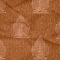 Onoone organski pamučni poplin Twill tkanina od listova i blok drveća otisnuta tkanina širom