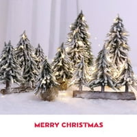 Flocking PE mini desktop padajući snijeg CEDAR Christmas Christen Tree Dekoracija ukrasa Božićni ukrasi