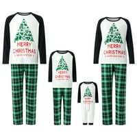 Jaweiwi roditelj-dječji božićni pidžami, božićna božićna božićna porodica podudarajuća slova ispis majica