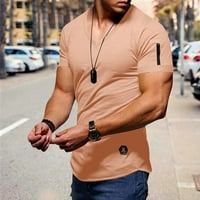 Outfmvch T majice za muškarce Ljetni modni casual patentni džepni majica majica kratkih rukava Ženske