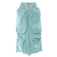 Reverzibilna teška industrija Zipper Srednja dužina Multi džepna suknja suknja cijev vrhunske suknje