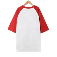 Ženski patchwork ljetni casual rousd vrat kratki rukav Uskrsni dan Ispis majica za bluze za bluzu