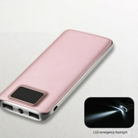Imeshbean LCD prijenosni 15000mAh Power Bank vanjski w USB punjač za baterije za mobitel, ružičasta