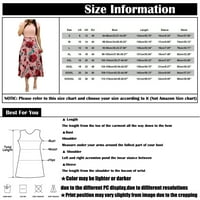 Ženske haljine kratki rukav A-line maxi casual tiskani scoop vrat ljetna haljina ružičasta 4xl