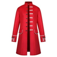 Muška gumba do duge jakne Otiša od zime plus veličine kaputa crvena 3xl