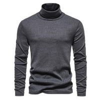 Wefuesd zimski kaputi za muškarce pleteni džemper čvrsti boja okrugli vrat dugih rukava pulover duks