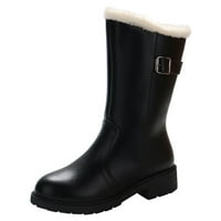 Zimska topla vodootporna Wellington Boot za ženske američke kožne krznene obloge snijega kiša cipele
