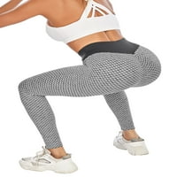 Kingshop ženske nogave visoke struke joga hlače Tummy Controlming Teksturirani rastezljivi vježbanje