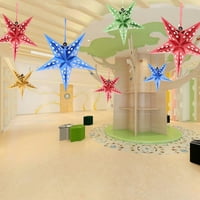 Papaba pentagram viseći dekor, 3D star papir Hanging Hollow Pentagram Lampshade Xmas Božićno ukrašavanje