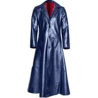 Muški modni gotički dugi kaput kožni kaput Fau kožne jakne jakne S-5XL