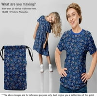 Onoone pamuk poplin plava tkanina cvjetna haljina materijal tkanina za ispis tkanina sa dvorištem širom