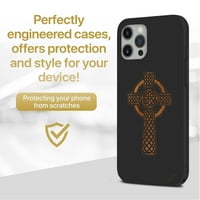Drvena futrola za iPhone-12 12-Pro Soft TPU silikonski poklopac Slim Fit Shoot otporni na zaštitni poklopac