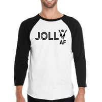 Jolly AF Muška košulja crno-bijele bejzbol košulje
