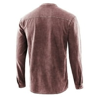 Ketyyh-Chn košulja za muškarce Classic Plaid majica za muškarce Plaid Print Flannel majica Crvena, XL