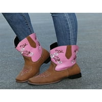 Zodannijske žene zapadnjačke čizme vezene vintage cipele s niskim potpeticama Cowgirl Boot Womens Rad