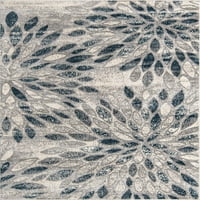 Rugs.com Charleston Collection Propise - 8 '11' Siva tepih sa slabo hrpe savršena za kuhinje, blagovaonice
