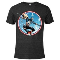 Marvel Miles Morales Kapetan Amerika 80. godišnjica obuhvata standardno - pomiješana majica s kratkim