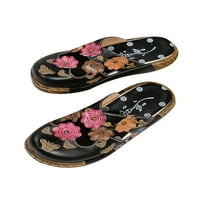 Harsuny ženske ljetne kože sandale za sandale za sandale nepusfirte, izdržljivi cvjetni papuče na bazenu