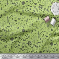 Soimoi zelene pamučne kambričke tkanine bobice ostavlja štampanu tkaninu širok dvorište