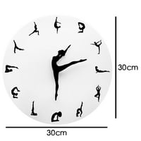 Zidni sat Yoga držanje Zidni sat Zidni zvuk Sat DIY Viseći ukras Kreativno vrijeme Nepostavljanje bez