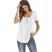 Drpgunly ljetni vrhovi kratki rukav bluza s majicom na vrhu labavog tunika tee plus veličina ženskih