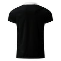 Košulje za muškarce Modni ljetni patentni patentni zatvarač Okrenite bluzu ovratnika s kratkim rukavima