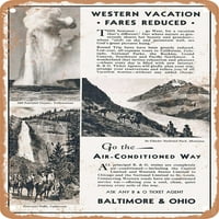 Metalni znak - Zapadni odmor u obliku karika Smanjeni Goo The Klima uređaj Baltimore Ohio Vintage ad