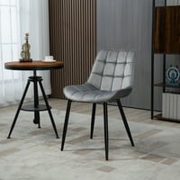 Velvet Accent Stolice Set blagovane stolice za ručavanje, modernu zasebnu tapeciranu stolicu s metalnim