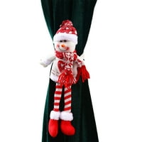 Božićna zavjesa Elk Santa Claus Snowman Pletena lutka s dugim nogama Svečano Xmas Ornament Curkin Buckle