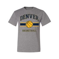 Divlji Bobby City of Denver Den Basketball Fantasy Fan Sports Muška majica, Heather Grey, 3x-Large