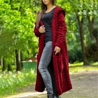 Cardigan za žensku modnu otvorenu jakna sa otvorenim kapuljačom Ležerne prilike ugodne kapute plus veličina