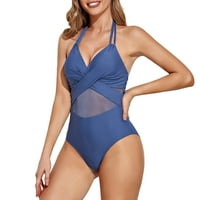 Kupaći kostim plus veličine za žene jednodijelni odjećni odjećni odjeća bikinis čvrsto print nebo plavo