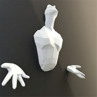 3D papirnati model ponovno rođenje figuri modernog geometrijskog ukrašavanja viseće statua zidne umjetnosti