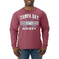Wild Bobby Grad Tampa Bay Hockey Fantasy Fan Sports Muška majica dugih rukava, Vintage Heather Crvena,