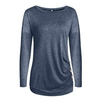 Košulje s dugim rukavima za pad za žene za žene prevelizirane džempere za žene lagane pograde za prehranu