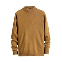 Muški džemper okrugli vrat dugih rukava s dugim rukavima Srednja dužina Čvrsta boja udobnost pulover