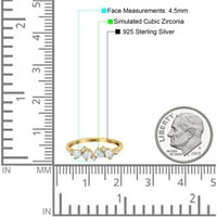 Žuti ton, simulirani kubični cirkonijski size- kruška ovalna umjetnost deco vječnost zamjenjiva vjenčanica