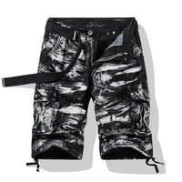 Muški kravata Camo Cargo Shorts Relapoženi fit multi-džepni kamuflažni teretni kratke hlače Ljetne na