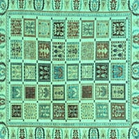 Ahgly Company Machine Persible Pravokutnik Oriental Tirquoise Plava Moderna područja Prostirke, 8 '12