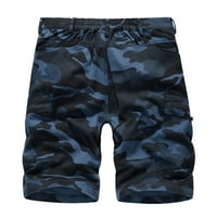 Lilgiuy golf kratke hlače za muškarce Bermuda Casual Camouflage patentni patentni zatvarač Višestruki
