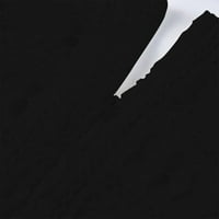 Ženske haljine ispisane mini a-line Ležerne prilike s dugim rukavima, ljetna V-izrez crna m