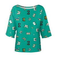 Ženska Boho Lood Top Summer Gradient Majica Plus Size cvjetna od tiskane bluze za slobodno vrijeme Streetwear