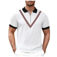 Muške košulje kratkih rukava Golf Majica Solid Color Contrast na otvorenom Ležerne prilike modni patentni