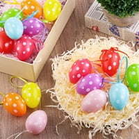 Šareno viseće jaja obojena plastična jaja, rođendanska zabava viseći ukrase s polka točkicama, DIY zanata,