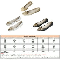 Tenmi Dame Flat cipele Neklizaji stanovi klizne na haljini Comfort Comfort Žene Modni casual Gold 7.5