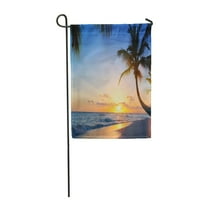 Barbados Prekrasan zalazak sunca preko tropske plaže Jamajka Garden Zastava za zastavu Dekorativna zastava