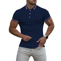 Golf košulje za muškarce Muška proljetna ljetna modna labava rever, majica s kratkim rukavima s kratkim