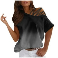 Haljine za žene Business Casual Crna želja Ležerne prilike s ramena The Weachanke Hladne ramelne bluze