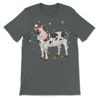 Slatka krava božićna košulja zapetljana u Xmas svjetlima