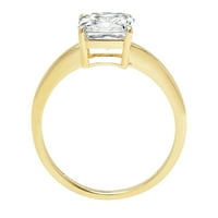 2. CT Asscher Clear Simulirani dijamant 14k žuti zlatni godišnjica za angažman prsten veličine 10.75